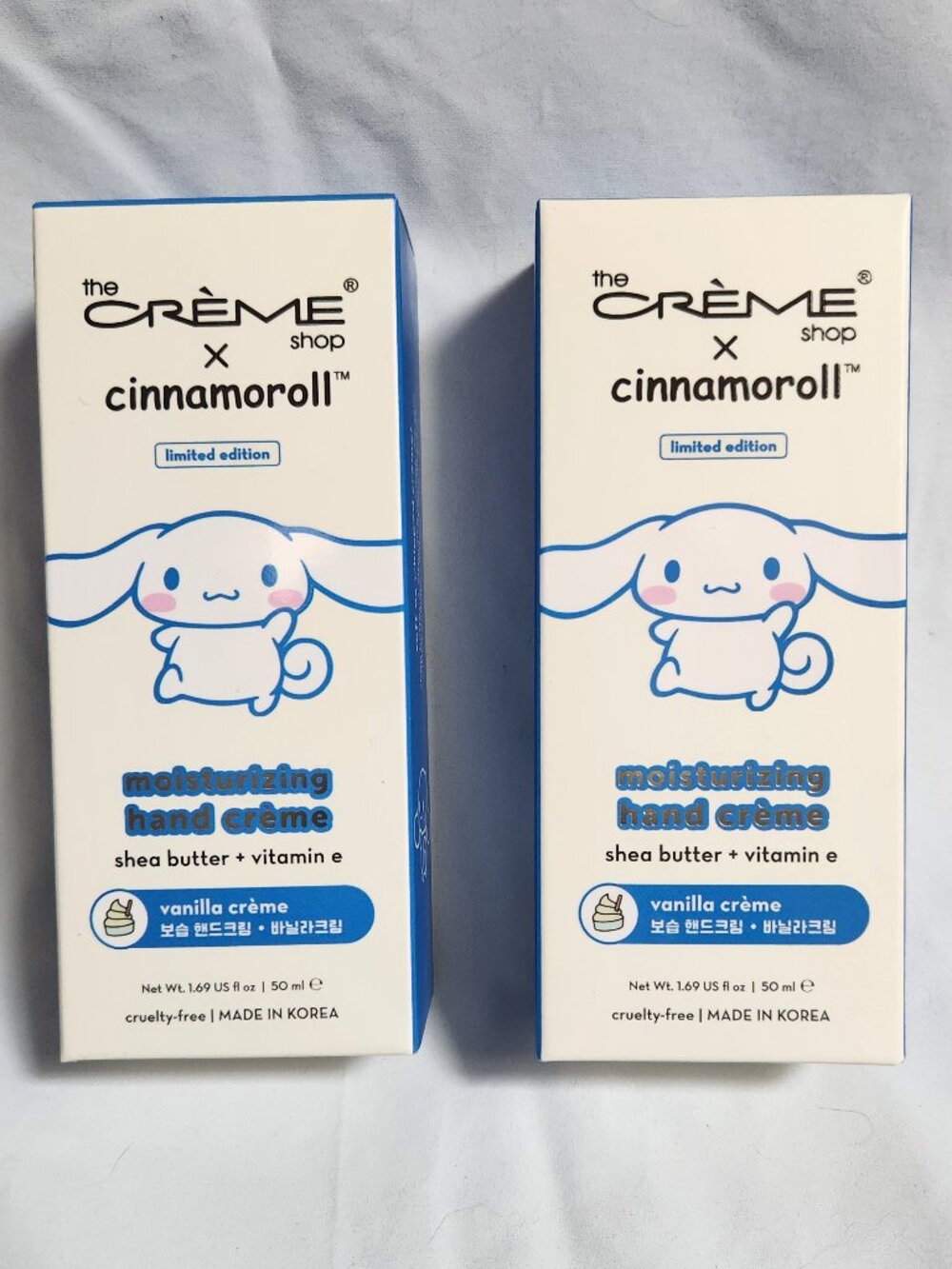 THE CREME SHOP Cinnamoroll Moisturizing Hand Cream Vanilla Creme - 2 Tubes